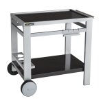 Desserte pour plancha en acier gris et noir Desserte pour plancha en acier gris et noir