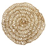 Dessous de plat fibre de palmier ajouré osier naturel 35 x 35 Dessous de plat fibre de palmier ajouré osier naturel 35 x 35