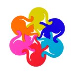 Dessous de plat multicolore silicone 10 x 11 x 5 cm