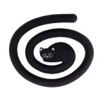 Dessous de plat noir silicone 17 x 14 x 1 cm