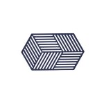 Dessous - de - plat en silicone bleu nuit 24 x 14 x 0, 9 cm