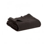 Dessus de lit en coton noir 180x260 cm