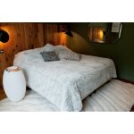 Dessus de lit effet fourrure gris 240x250cm Dessus de lit effet fourrure gris 240x250cm