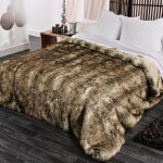 Dessus de lit fourrure marmotte 250x260cm Dessus de lit fourrure marmotte 250x260cm
