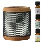 Diffuseur d'arôme métal et bambou et 3 huiles spéciales sport - h14 Diffuseur d'arôme métal et bambou et 3 huiles spéciales sport - h14
