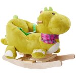 Dinosaure  bascule avec housse en peluche  partir de 12 mois vert