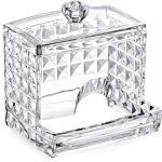 Distributeur coton - tiges transparent 9x7x10cm