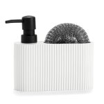 Distributeur liquide vaisselle + porte ponge polyrsine 16, 5x5, 5x15cm