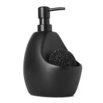Distributeur de savon 591ml et porte ponge, en cramique noir