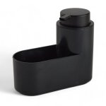 Distributeur de savon liquide en plastique 16x7cm noir