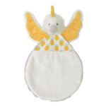 Doudou cacato�s en polyester blanc et jaune 25 cm