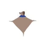 Doudou chien marron en coton biologique h38x36cm Doudou chien marron en coton biologique h38x36cm
