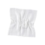 Doudou coton bio blanc 30 x 30 cm