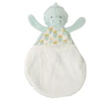 Doudou crocodile en polyester vert et blanc 26 cm