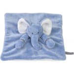 Doudou �l�phant en polyester bleu 24cm