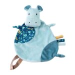 Doudou enfant attache sucette hippo multicolore 25 cm