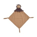 Doudou lion marron en coton biologique h38x36cm