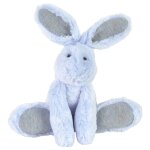 Doudou peluche lapin en polyester bleu 26 cm