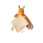 Doudou plat attache sucette ocre Doudou plat attache sucette ocre