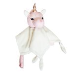 Doudou plat bébé attache - sucette jolly rose / ecru 28x28 Doudou plat bébé attache - sucette jolly rose / ecru 28x28