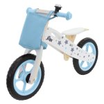 Draisienne bois bleu pour enfant 2 ans avec si�ge r�glable roues eva