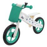 Draisienne bois vert pour enfant 2 ans avec si�ge r�glable roues eva