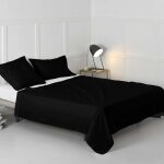 Drap 100% coton noir 260x270 cm