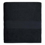 Drap de bain 550 g / m² noir 70x140 cm Drap de bain 550 g / m² noir 70x140 cm