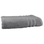 Drap de bain en coton bio gris perle 70x140 cm Drap de bain en coton bio gris perle 70x140 cm