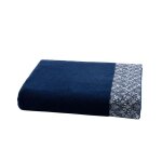 Drap de bain coton bleu fonc 90x150 cm