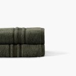 Drap de bain coton bouclette uni vert 90 x 150 cm Drap de bain coton bouclette uni vert 90 x 150 cm