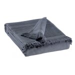 Drap de bain en coton gris 90x180 cm
