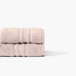 Drap de bain coton uni bouclette beige 90 x 150 cm Drap de bain coton uni bouclette beige 90 x 150 cm