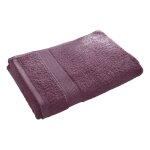 Drap de bain en coton violet prune 100x150