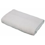 Drap de bain éponge en coton blanc 100x150 cm Drap de bain éponge en coton blanc 100x150 cm