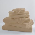 Drap de bain uni et coloré coton beige 150x100 Drap de bain uni et coloré coton beige 150x100
