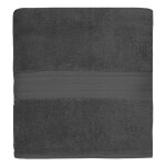 Drap de douche uni en coton anthracite 70x140 Drap de douche uni en coton anthracite 70x140