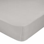 Drap - housse 100% coton gris 200x200x32 cm
