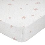 Drap - housse 100% coton rose 60x120x14 cm (berceau)