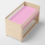 Drap - housse 100% coton rose 70x140x14 cm (lit bb)