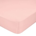 Drap - housse 100% coton rose ple 70x140x14 cm (lit bb)