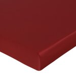 Drap housse 140x190 cm satin de coton bordeaux