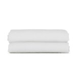 Drap housse 160x200 cm blanc - bonnet extensible