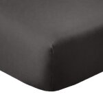 Drap housse 2 places coton gris foncé 160x200 cm Drap housse 2 places coton gris foncé 160x200 cm
