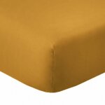Drap housse 2 places coton safran 160x200 cm Drap housse 2 places coton safran 160x200 cm