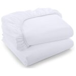 Drap housse et alèse en coton bio pour couffin, nacelle - 30x80cm Drap housse et alèse en coton bio pour couffin, nacelle - 30x80cm