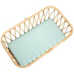 Drap housse berceau en gaze de coton  carreaux 40 x 80cm