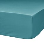 Drap housse coton bio bleu lagon 140 x 190 cm Drap housse coton bio bleu lagon 140 x 190 cm