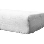 Drap housse en coton bio lav� blanc 140x190 cm