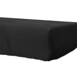 Drap housse en coton bio lavé carbone 160x200 cm Drap housse en coton bio lavé carbone 160x200 cm